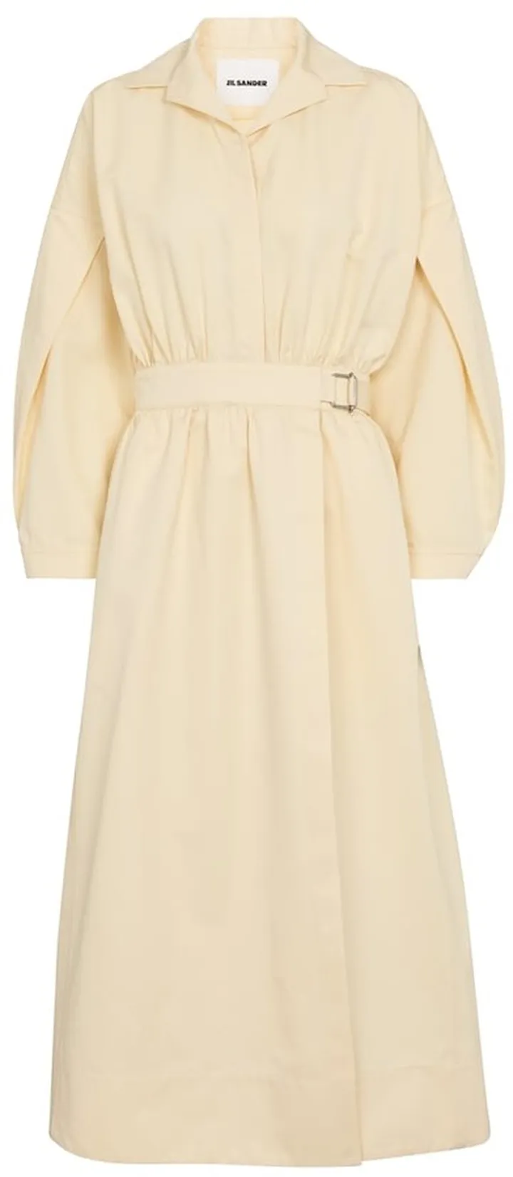 Cotton and silk midi dress