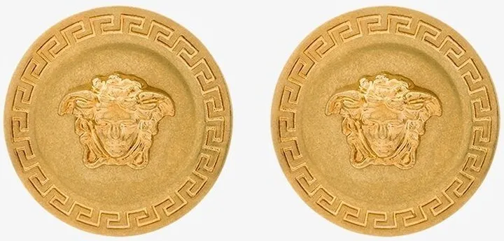 Gold Tone Tribute Medusa Stud Earrings