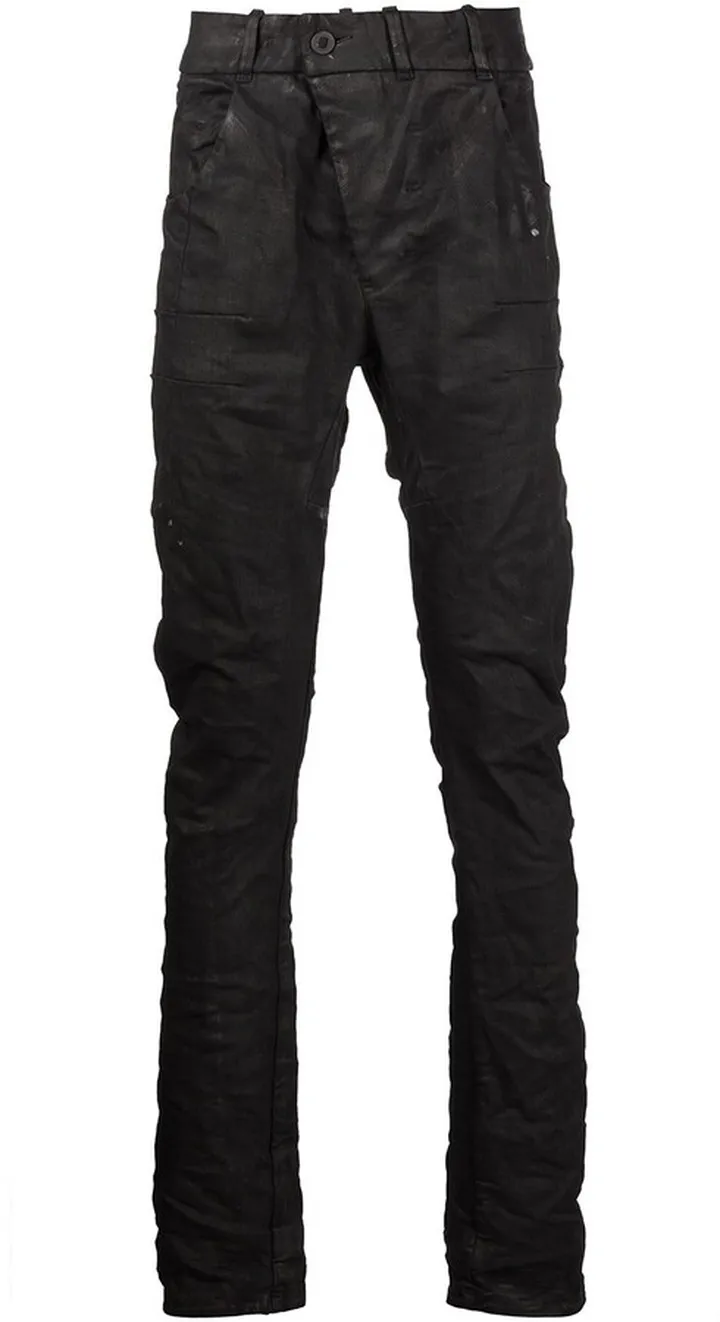 Asymmetric-Front Skinny Trousers