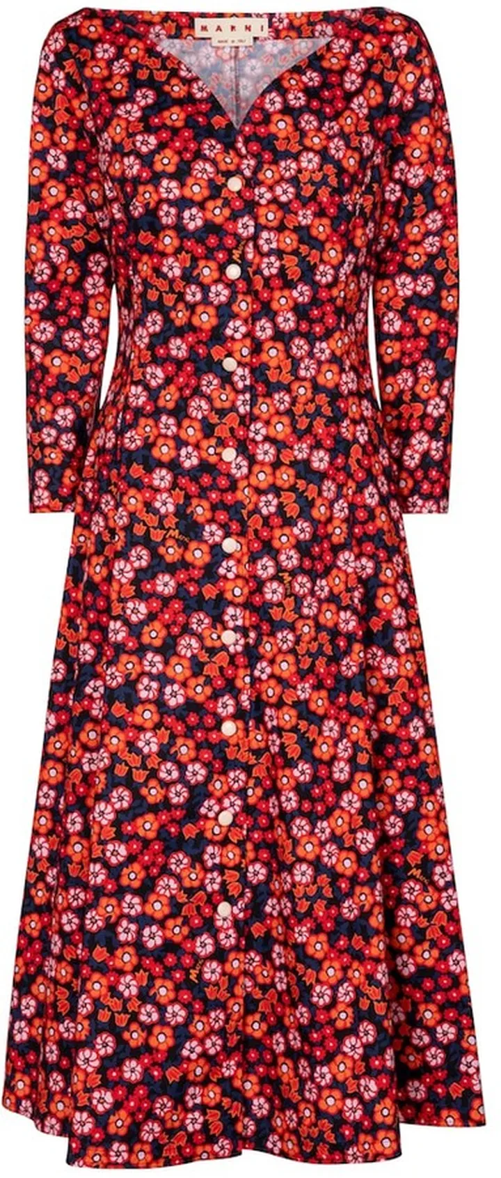 Floral cotton midi dress