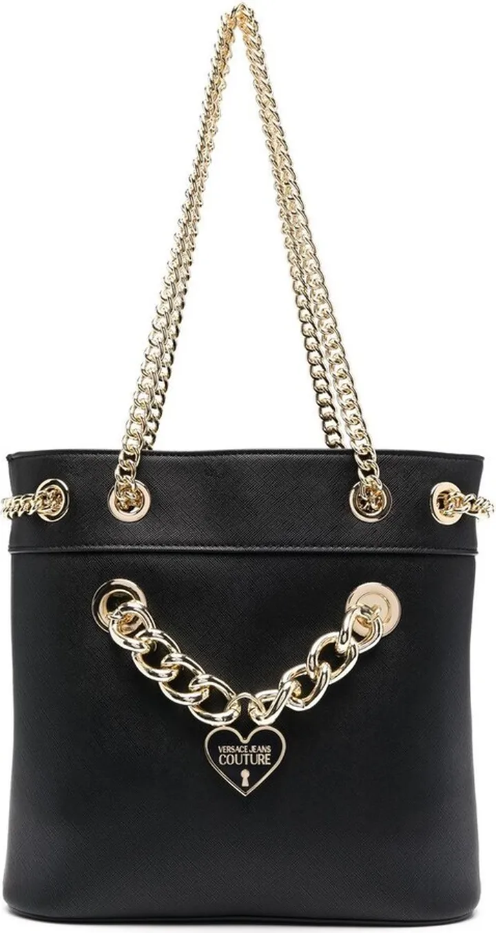 Heart Enamelled-Logo Chain Tote Bag