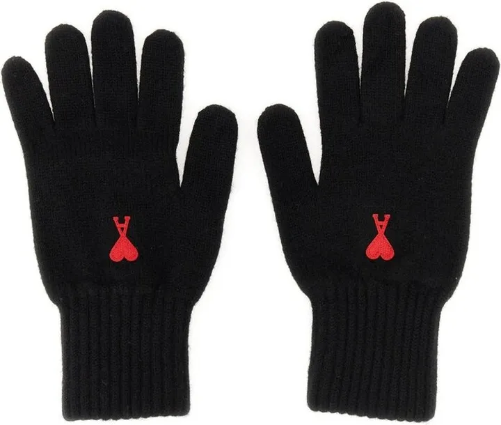 AMI Ami de Coeur Logo-Patch Gloves