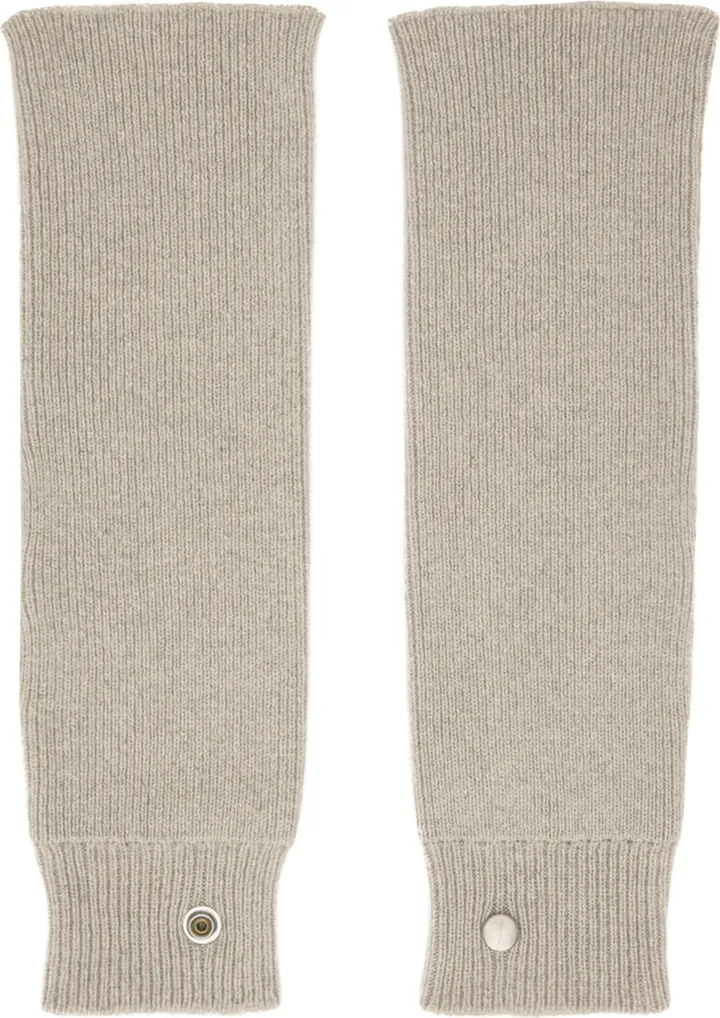 Rick Owens Off-White Cashmere Arm Warmers
