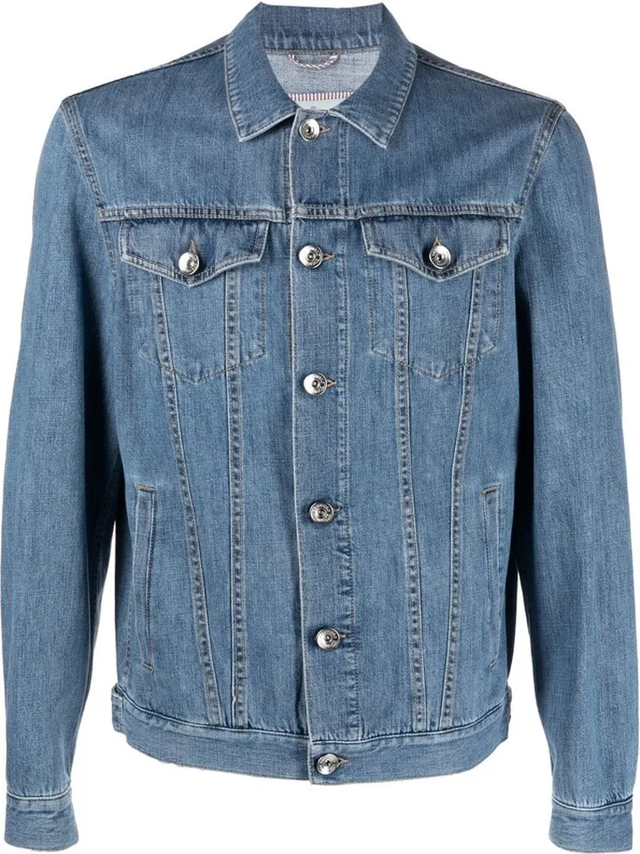 Four-Pocket Cotton Denim Jacket