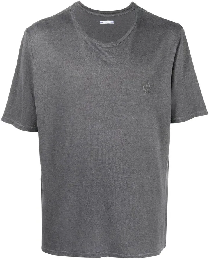 embroidered-logo detail T-shirt
