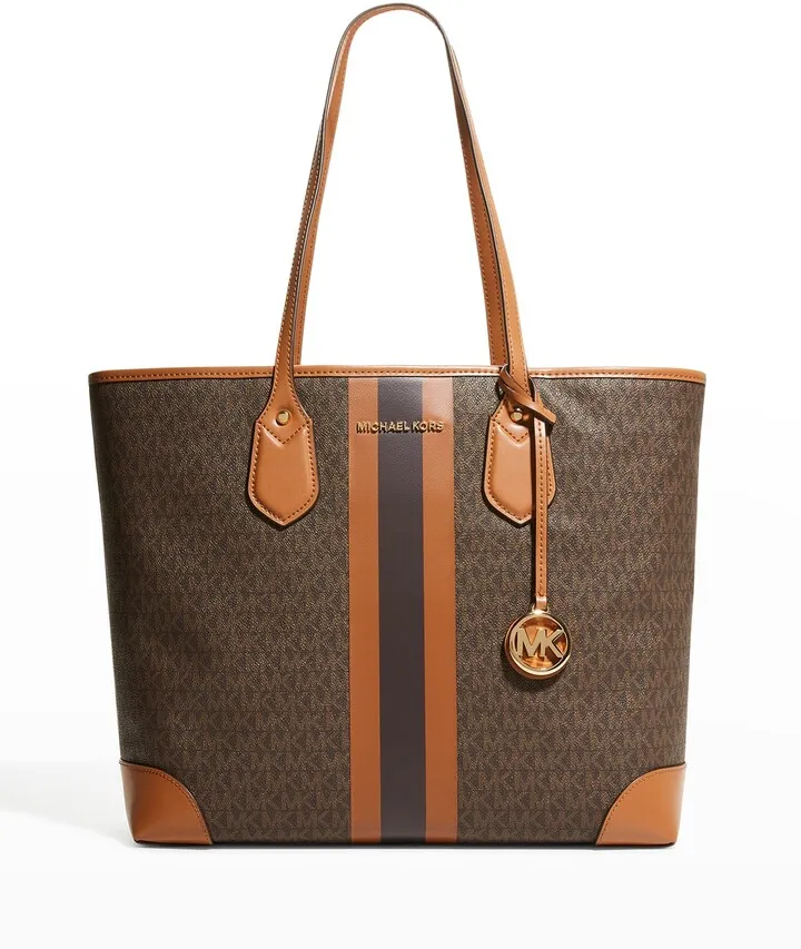 Eva Large Monogram Shopper Tote Bag