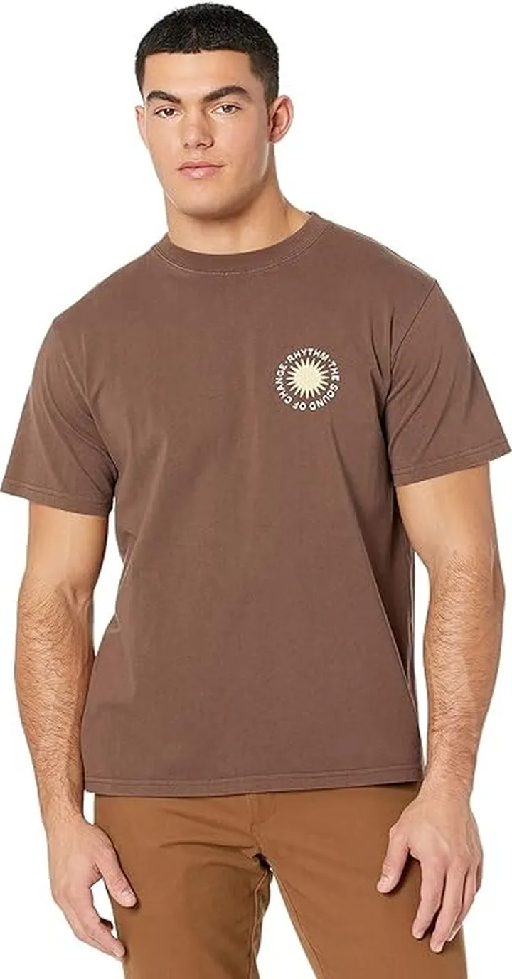 Rhythm Seared Vintage Short Sleeve T-Shirt (Chocolate) Men's T Shirt