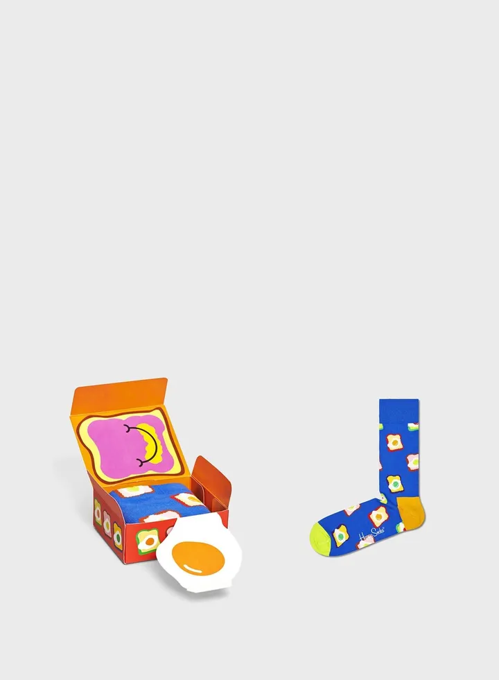 Embroidered Egg Crew Sock