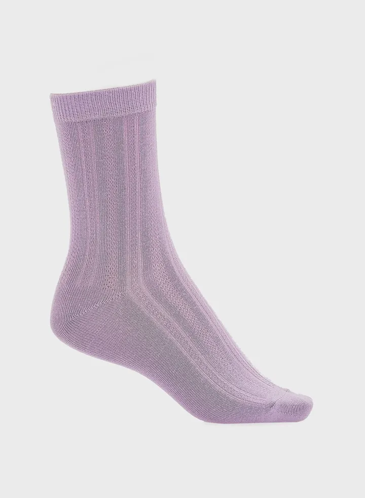 Ribbed tube Socks