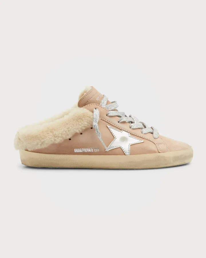 Superstar Sabot Suede Shearling Sneakers