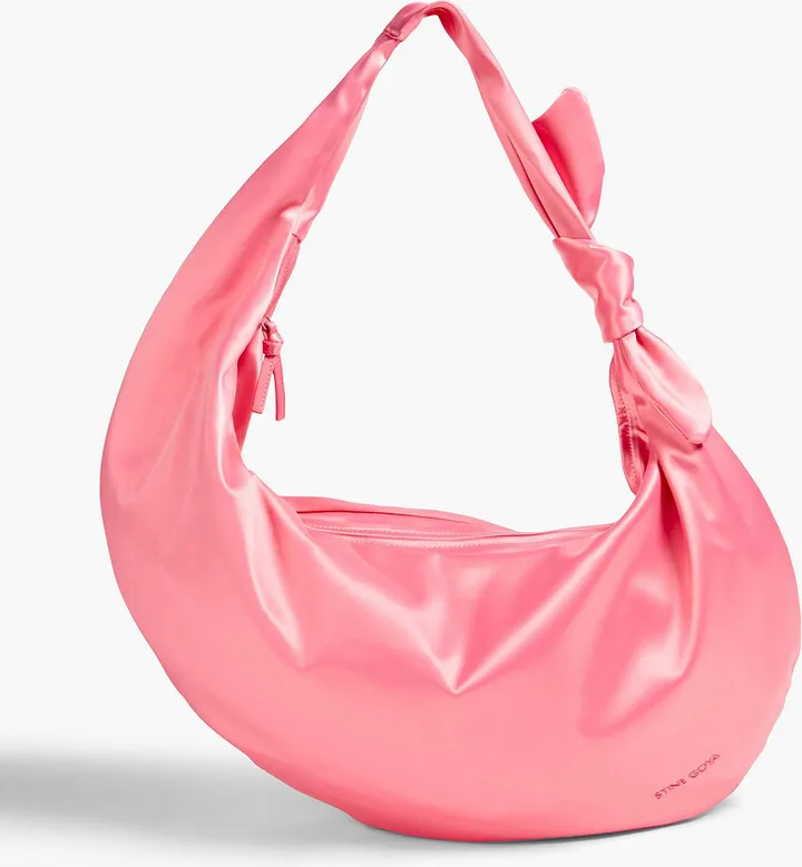Jannis asymmetric satin shoulder bag