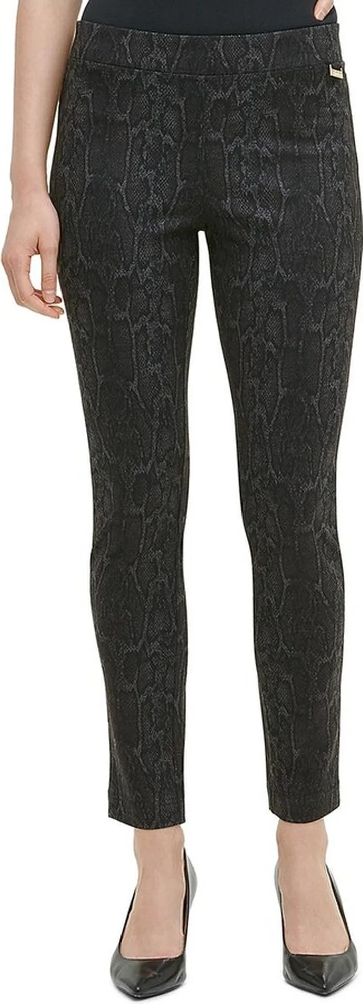 Womens Animal Print Pull On Skinny Pants