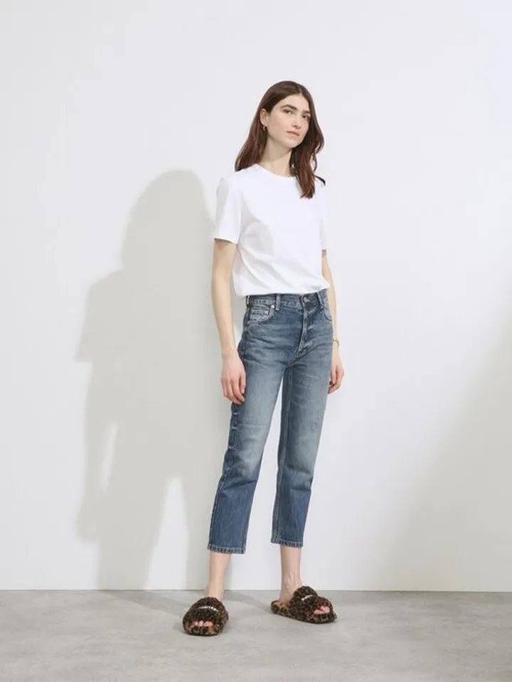 Crop Organic-cotton Straight Leg Jeans
