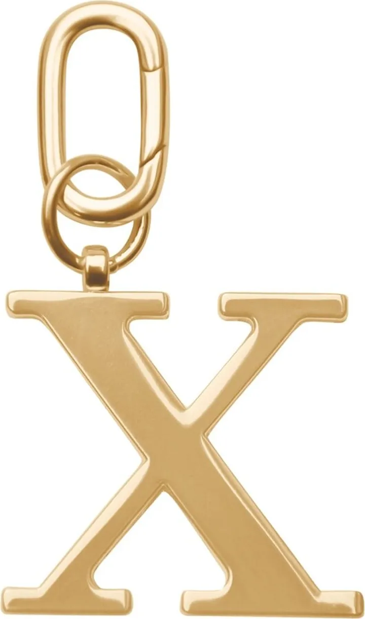 Johnny Loves Rosie - X - Gold Metal Letter Keyring