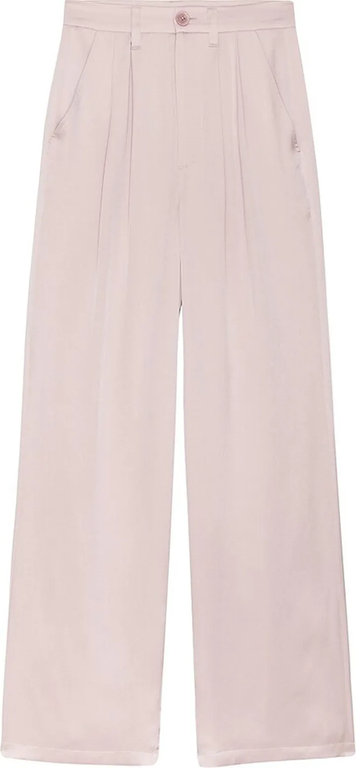 Carrie Silk Straight-Leg Trousers