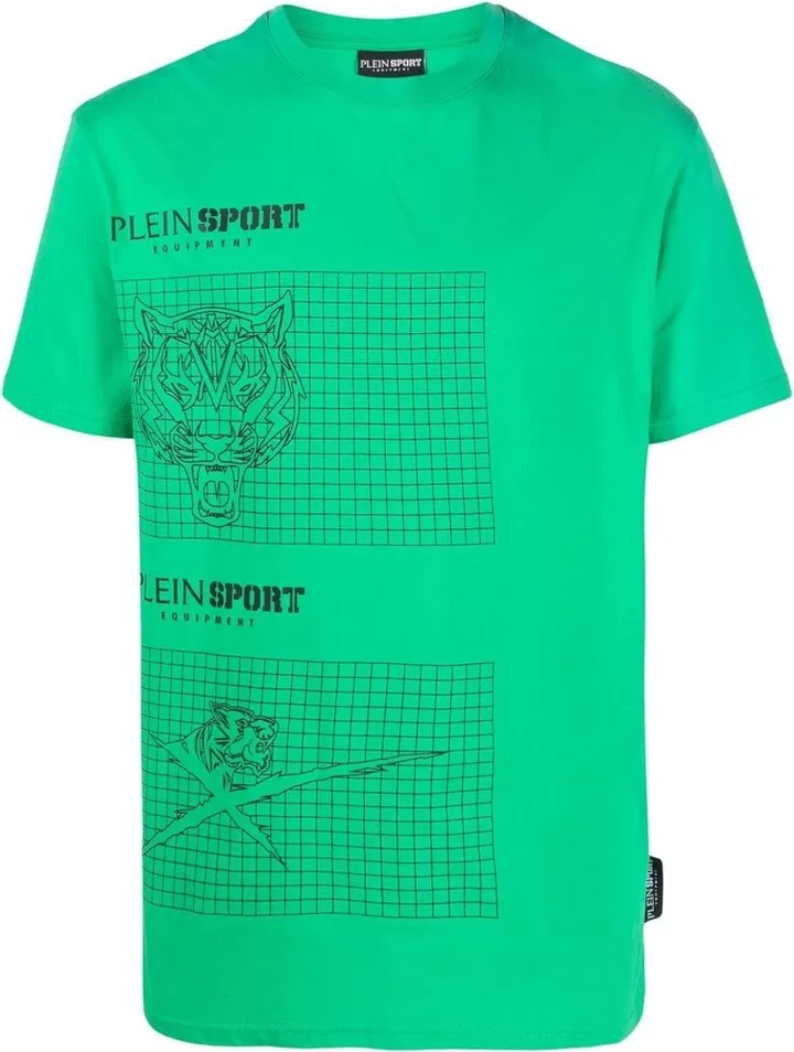crew neck tiger-print T-shirt