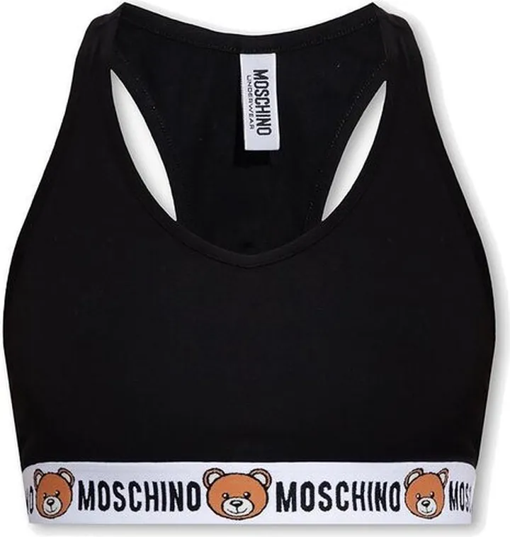 Moschino Teddy Bear Scoop Neck Sports Bra