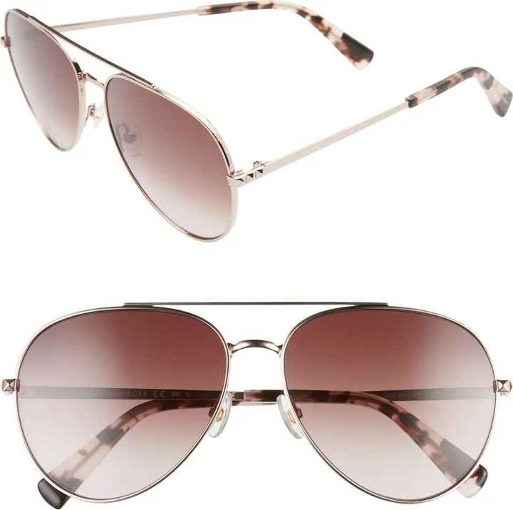 Stevie 63mm Oversize Gradient Aviator Sunglasses