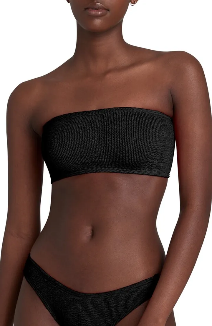 Sierra Ribbed Bandeau Bikini Top