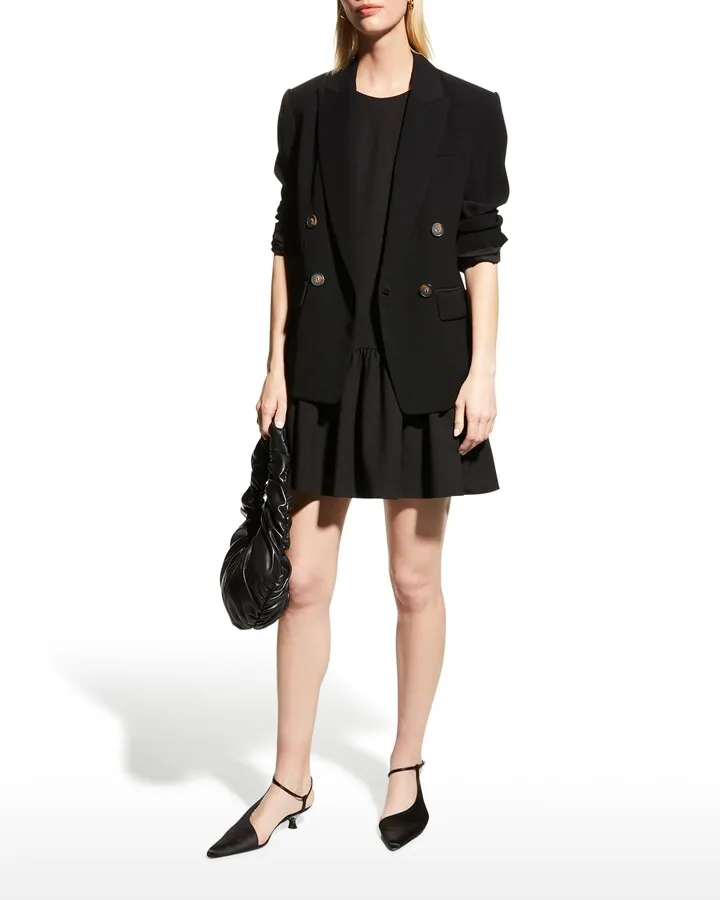 Marlee Sleeve Flounce-Hem Mini Dress