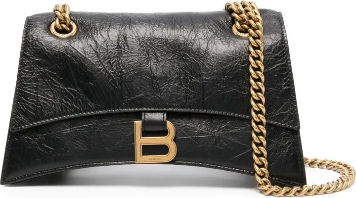 Black Crush Small Leather Shoulder Bag