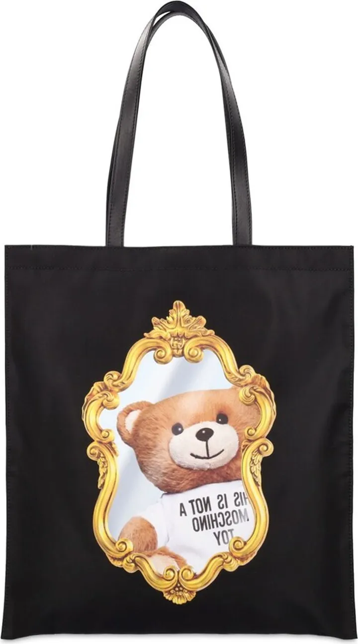 Mirror teddy bear tote bag
