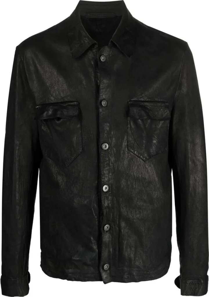 Leather Shirt Jacket