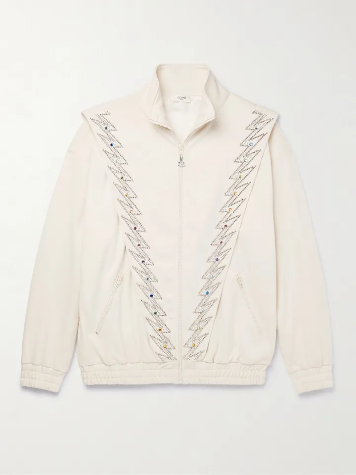 Embellished Jersey Track Jacket