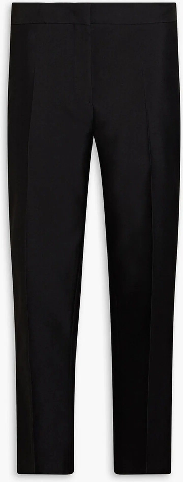 Cropped satin-twill slim-leg pants