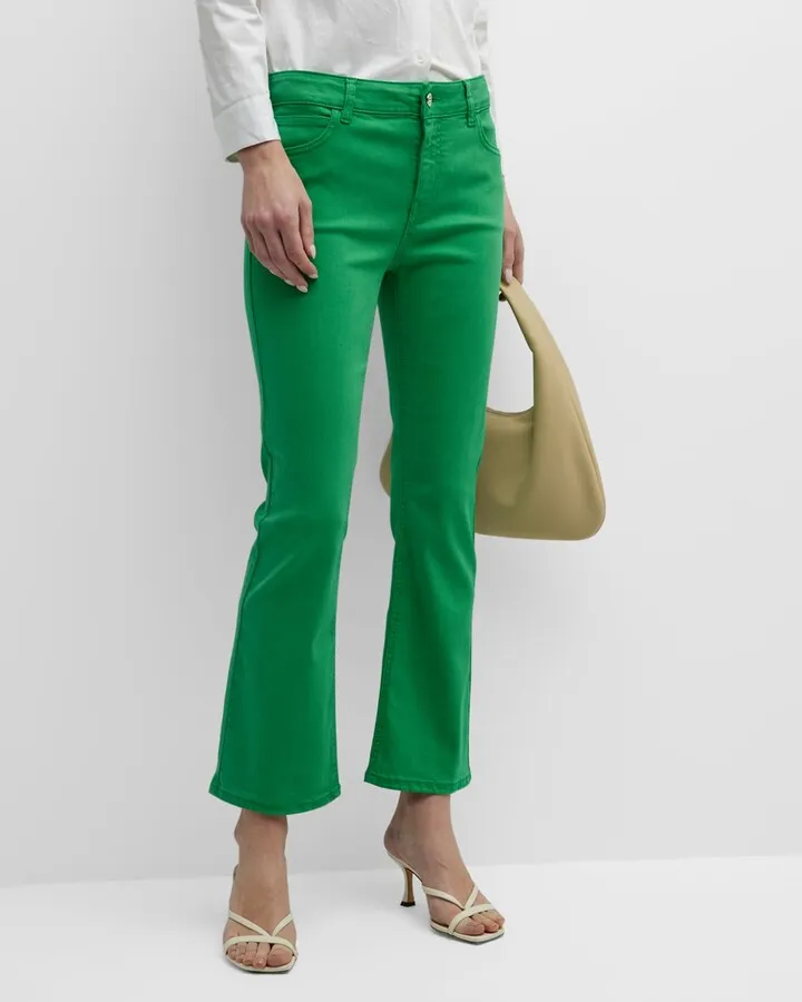 Olivia Kick Flare-Leg Garment Dye Pants