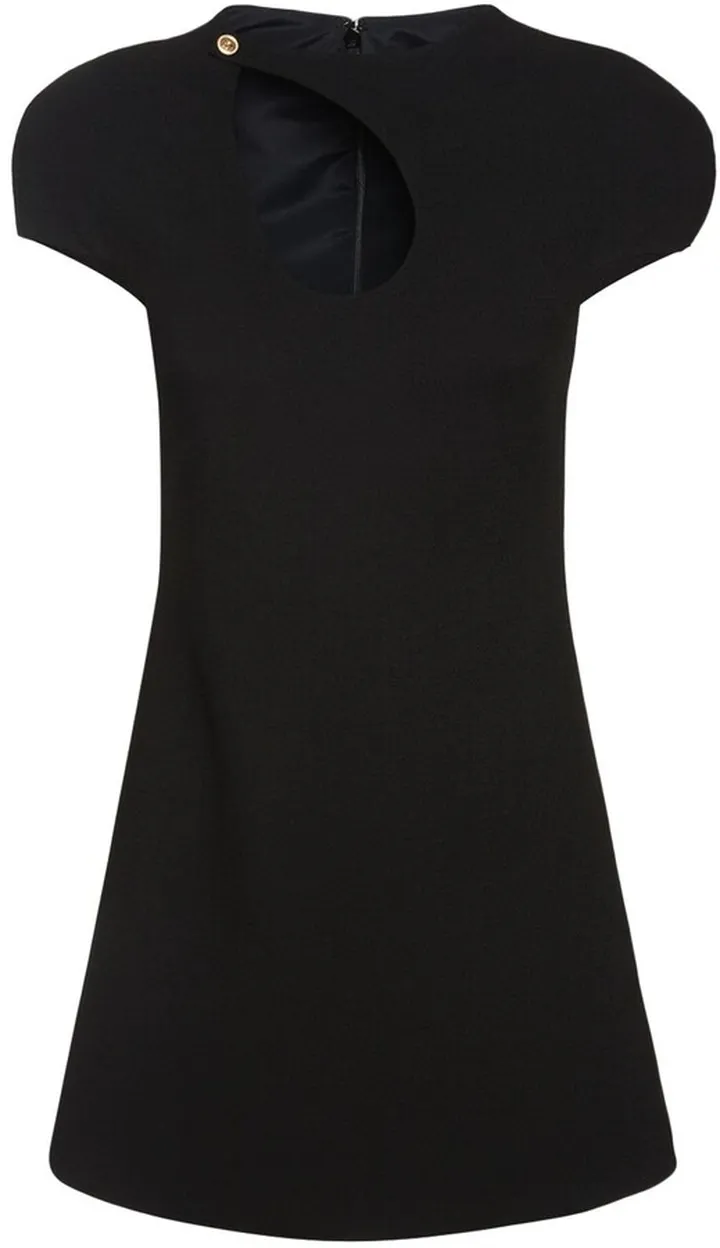 Wool twill cut out mini dress