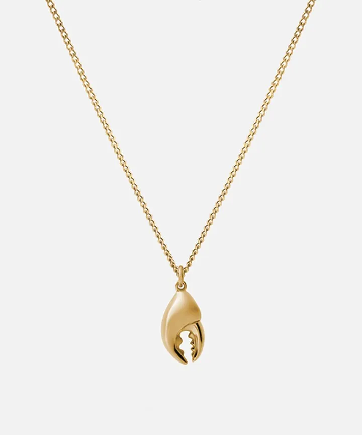 Miansai Lobster Claw Pendant Necklace in Gold