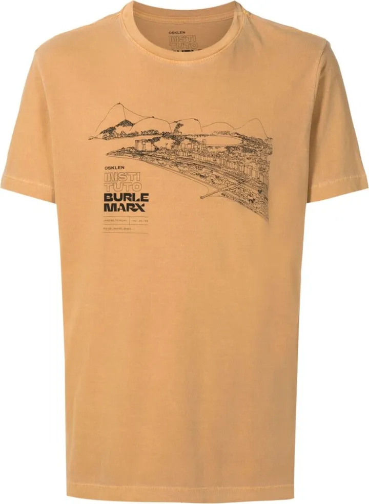 sketch-print cotton T-shirt