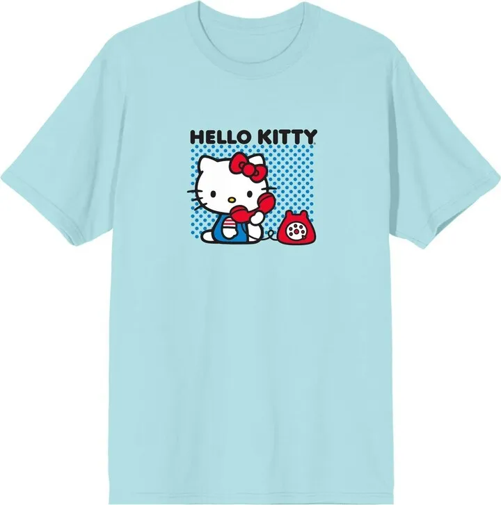 Hello Kitty Phone Call Women’s Celadon T-shirt-Small
