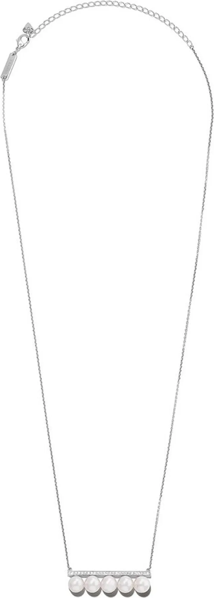 18kt white gold diamond pavé Collection Line Balance necklace