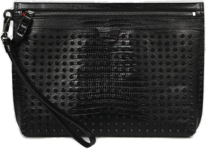 Christian Louboutin Stud-Detailed Zipped Clutch Bag