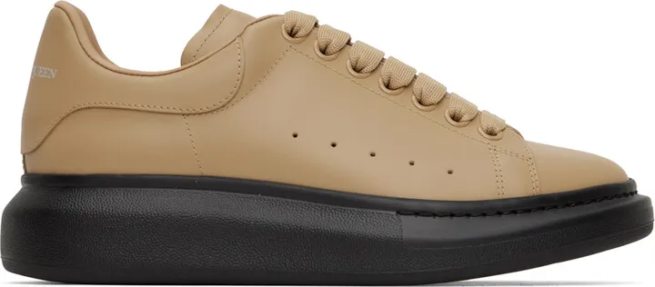 Alexander McQueen Beige & Black Oversized Sneakers