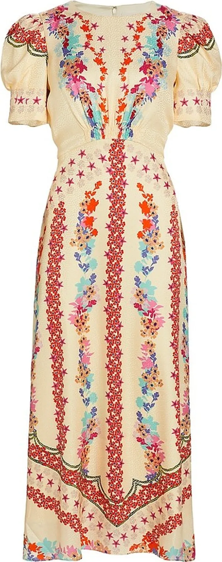 Bianca Floral Silk Midi-Dress
