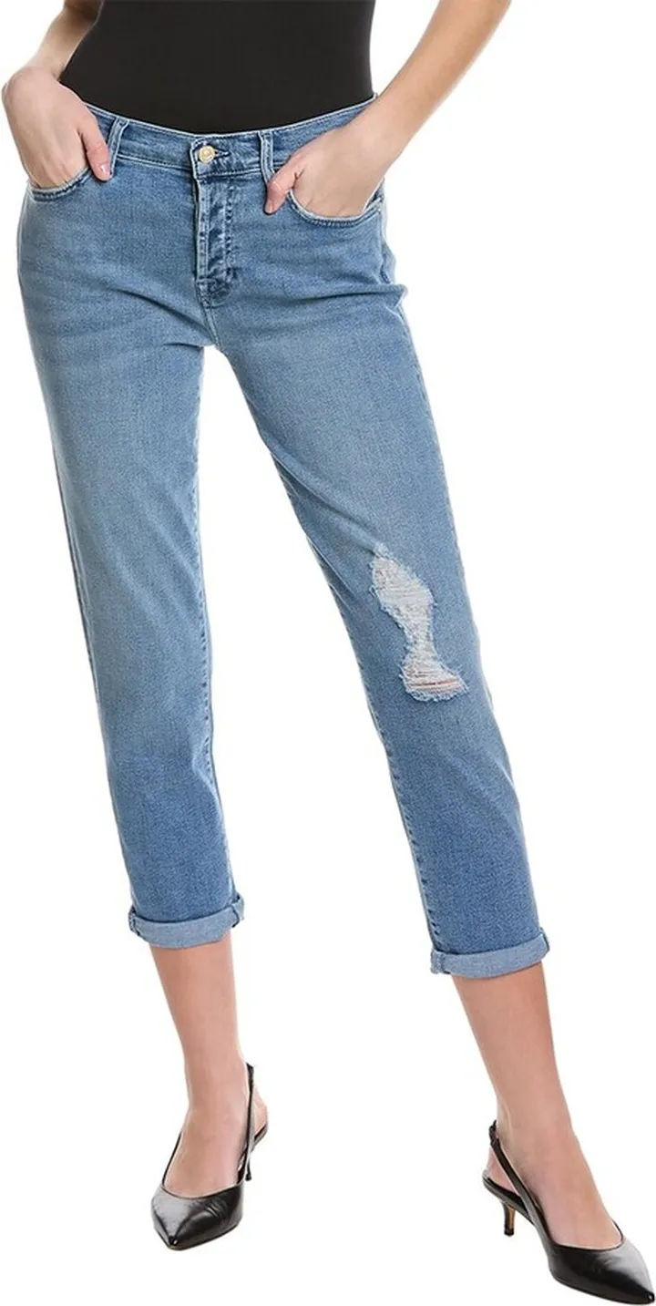 7 For All Mankind Josefina Light Indigo Feminine Boyfriend Jean