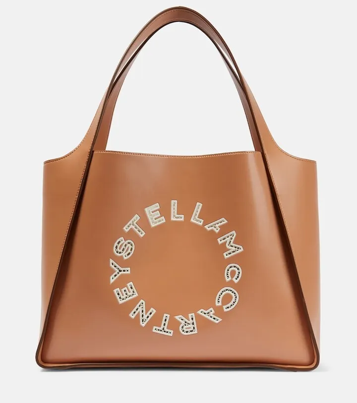 Logo embroidered tote bag