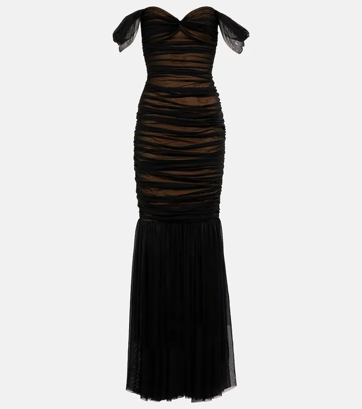 Walter off-shoulder gown