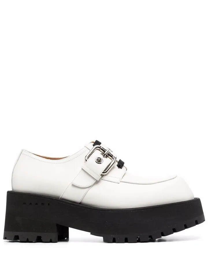 Buckled Lace-Up Shoes