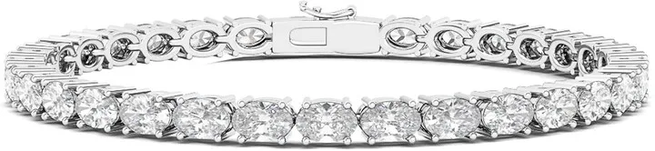 Sideways Oval Lab Created Diamond Tennis Bracelet