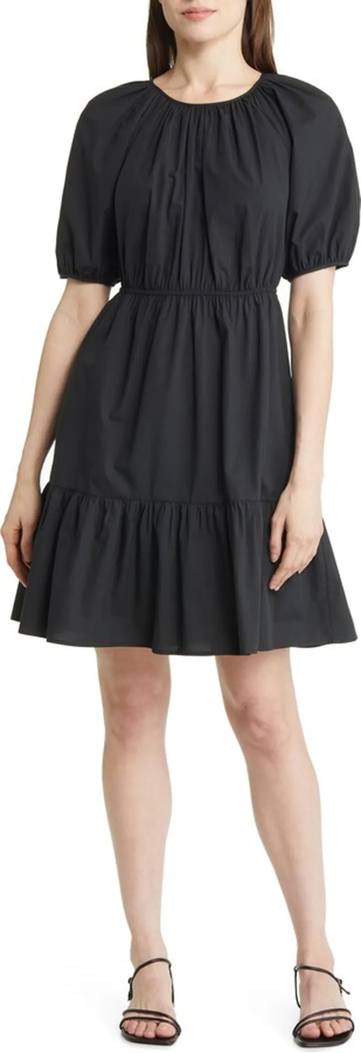 Khloe Puff Sleeve Tiered Dress