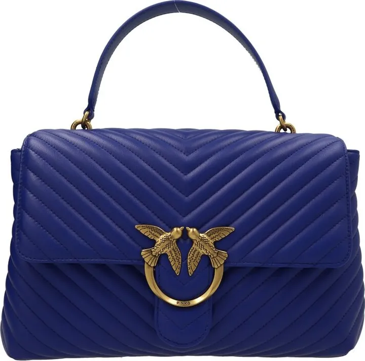 Pinko Love-Birds Logo Plaque Quilted Shoulder Bag