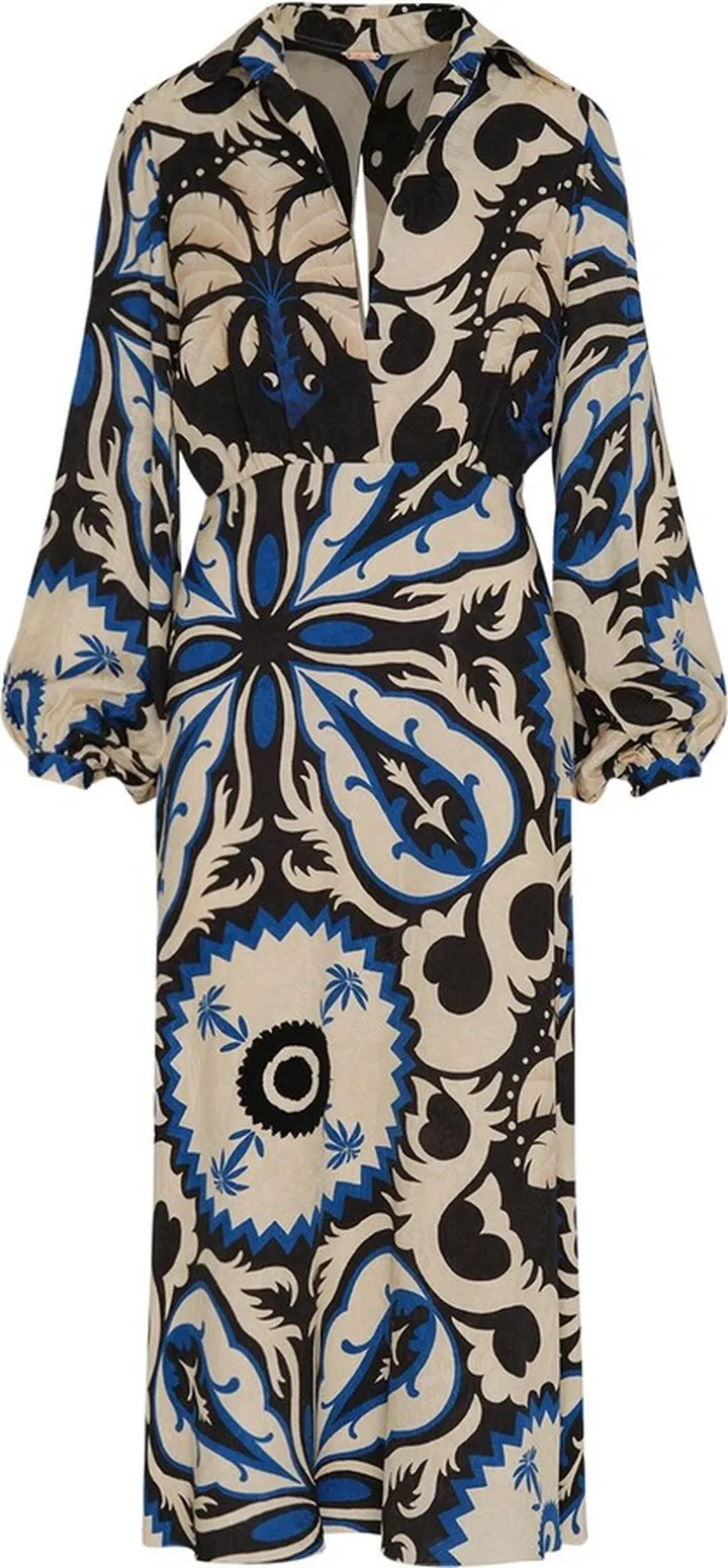 Blurred Reality printed midi dress
