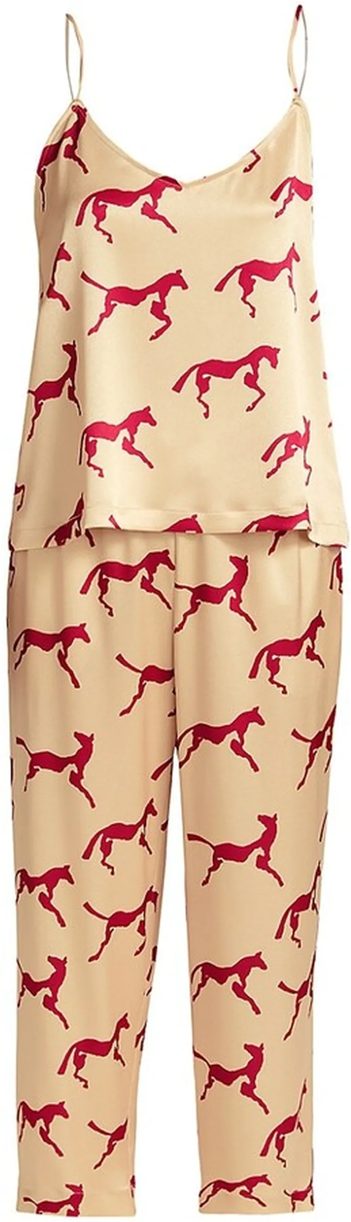 Horse-Print 2-Piece Pajama Set