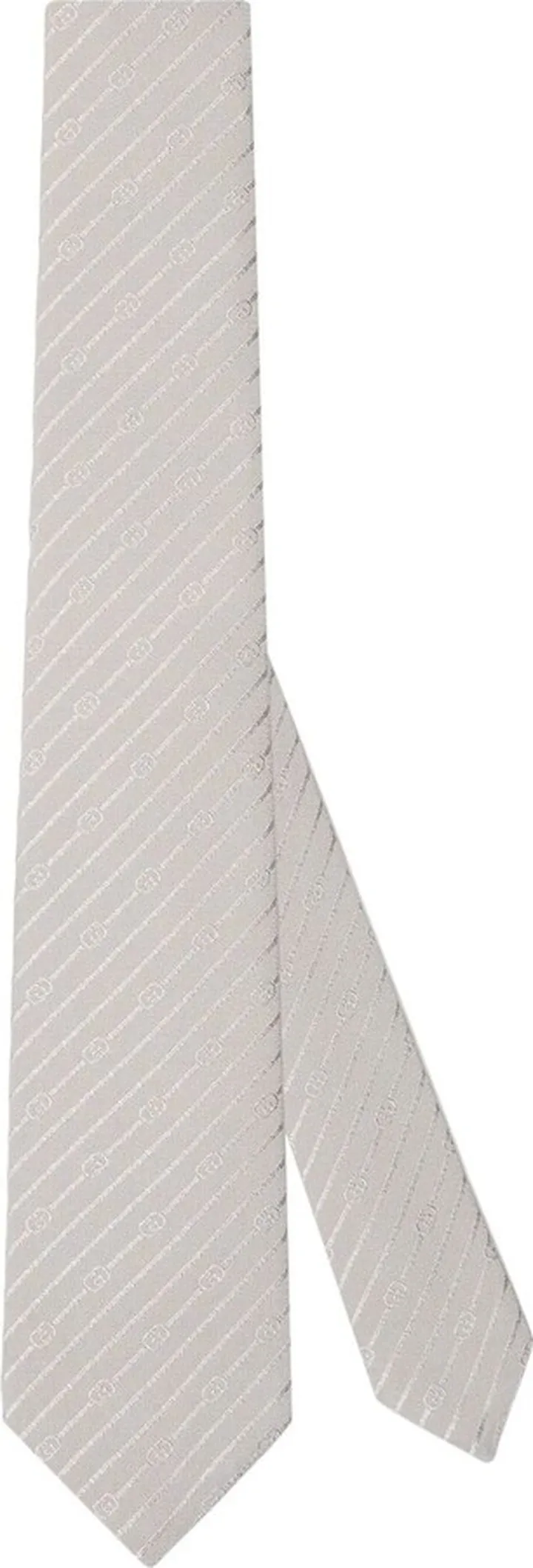 Interlocking G silk crepe tie