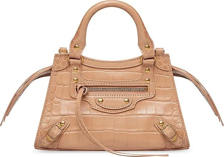 Neo Classic Crocodile Embossed Mini Handbag
