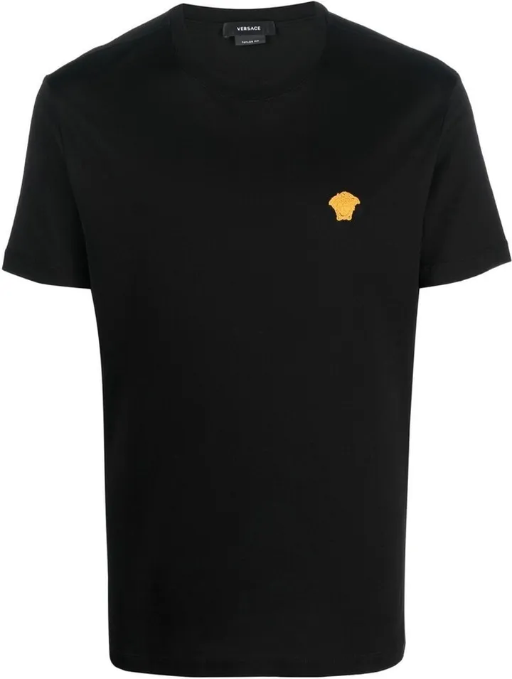Black Medusa Embroidered T-Shirt